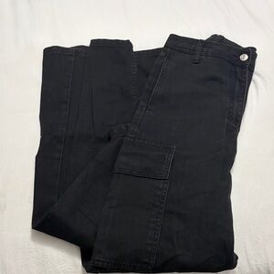 Adika Black High Rise Cargo Jeans